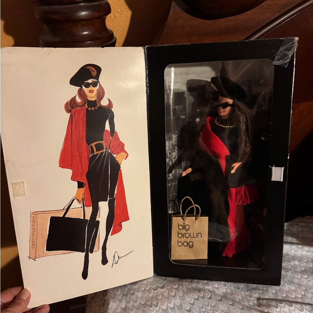 DK Barbie Fashion Doll with Red and Black Outfit